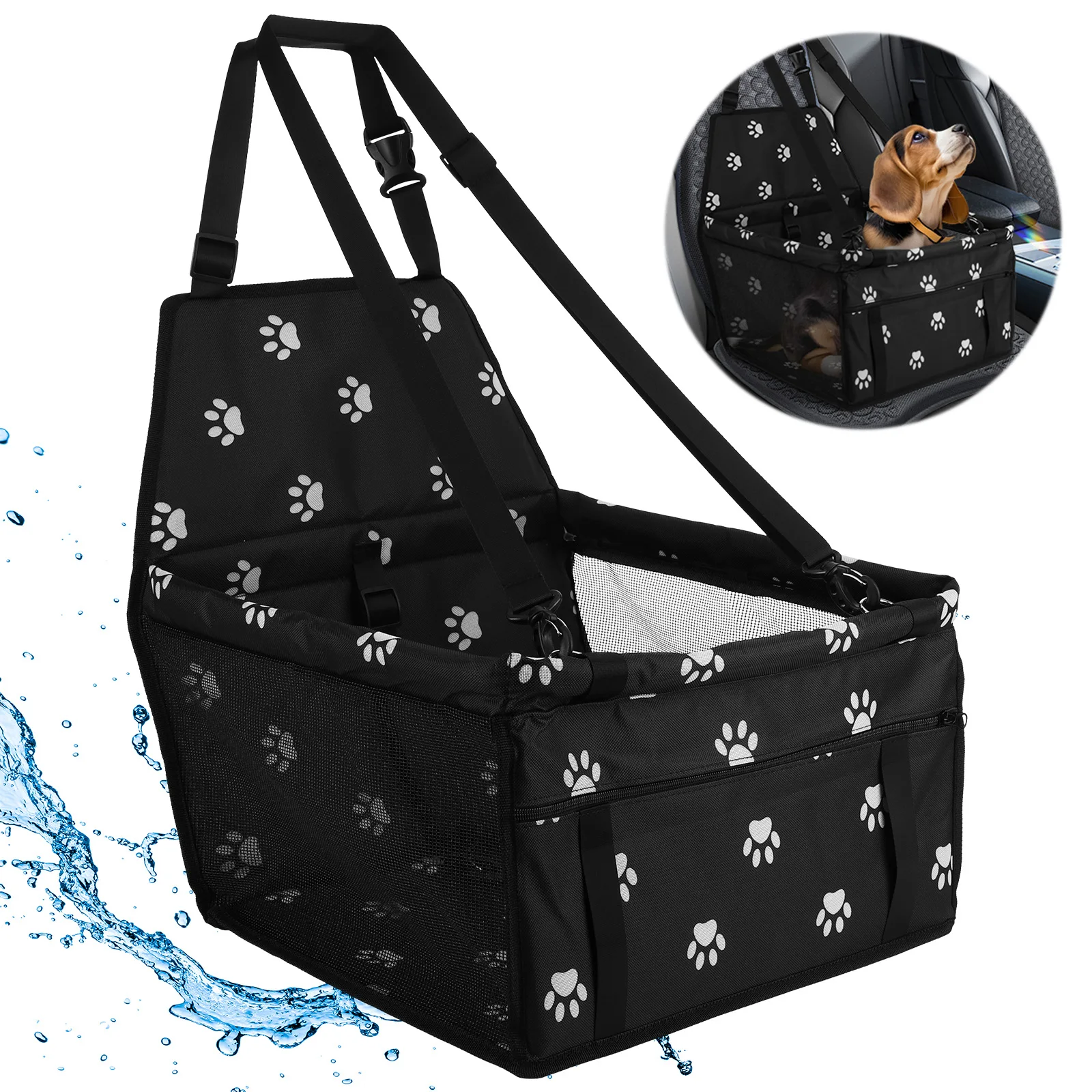 Dog Car Seat Dog Booster Car Seat with Safety Belt Folding Pet Car Seat Breathable Puppy Travel Carrier for Outdoor Travel: 3 - 5 Days Free Delivery Only UK Dog Car Seat Dog Booster Car Seat with Safety Belt Folding Pet Car Seat Breathable Puppy Travel Carrier for Outdoor Travel: 3 - 5 Days Free Delivery Only UK