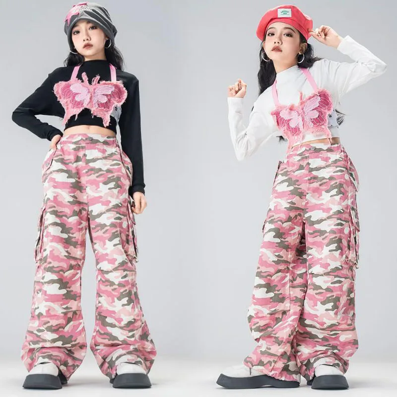 Детская одежда в стиле K-POP, хип-хоп, розовые укороченные майки, жилет, камуфляжная одежда, повседневные брюки-карго для девочек, костюмы для джазовых танцев, одежда
Детская одежда в стиле K-POP, хип-хоп, розовые укороченные майки, жилет, камуфляжная одежда, повседневные брюки-карго для девочек, костюмы для джазовых танцев, одежда