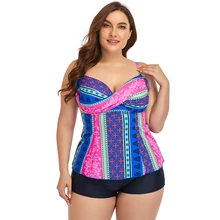 Women Tankini Set Plus Size Swimsuit Printed Two Piece Swimwear Tummy Control Tankini Modest Bathing Suits with Boyshort
Women Tankini Set Plus Size Swimsuit Printed Two Piece Swimwear Tummy Control Tankini Modest Bathing Suits with Boyshort