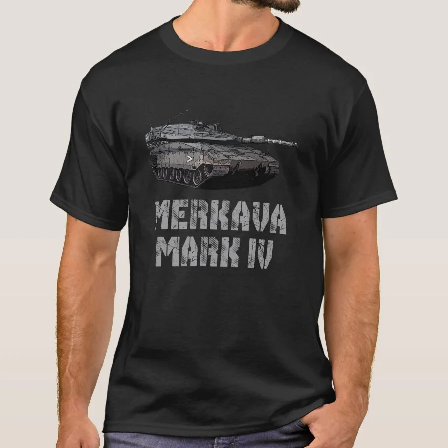 

Israel Defense Forces Merkava Mark IV Main Battle Tanks T Shirt New 100% Cotton Short Sleeve O-Neck T-shirt Casual Mens Top