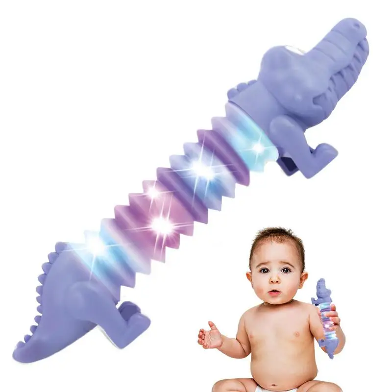 

Variety Dinosaur Telescopic Pop Tube Toy Puzzle DIY Luminous Long Neck Dinosaurs Fidget Toys For Adults Children
