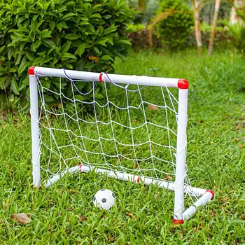 1 세트 미니 축구 장난감 접는 축구 골대 훈련 56/86/106/120cm 어린이 축구 골대 그물 공 펌프 포스트 야외 게임