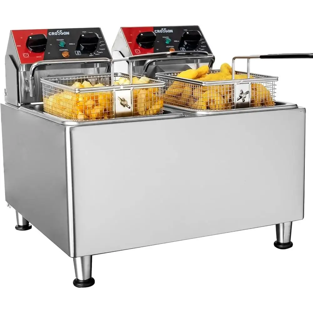 20L Dual Tank Electric Deep Fryer with Timer Removable Stainless Steel Oil Tank Powerful 3400W Temperature Control Easy 2 Mallzona S230e75bd60394666891906373713ff4aO 20L Dual Tank Electric Deep Fryer with Timer Removable Stainless Steel Oil Tank Powerful 3400W Temperature Control Easy Mallzona