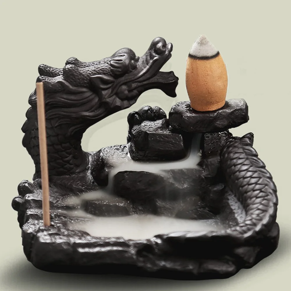 Temple Incense Burner Clean air Refreshing Waterfall Backflow +10x Cone Decoration Home Office Teahouse Ceramic Dragon Durable
Temple Incense Burner Clean air Refreshing Waterfall Backflow +10x Cone Decoration Home Office Teahouse Ceramic Dragon Durable