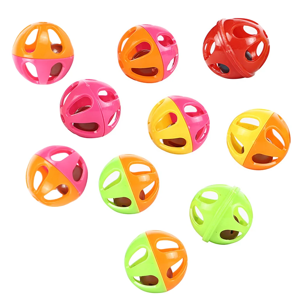 10pcs Bell Toys for Cats Colorful Plastic Hollow Two-Tone Jingle Bell Pounce Chase Rattle Ball Toys (Random Color)
10pcs Bell Toys for Cats Colorful Plastic Hollow Two-Tone Jingle Bell Pounce Chase Rattle Ball Toys (Random Color)