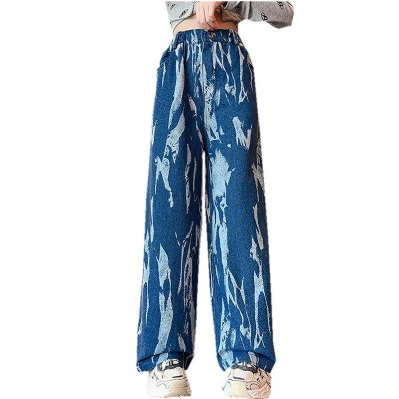 Girls Jeans 2023 Spring Fall New Print Straight Wide Leg Pants Kids Trendy Teenage School Casual Children's Trousers 8 10 12Year
Girls Jeans 2023 Spring Fall New Print Straight Wide Leg Pants Kids Trendy Teenage School Casual Children's Trousers 8 10 12Year