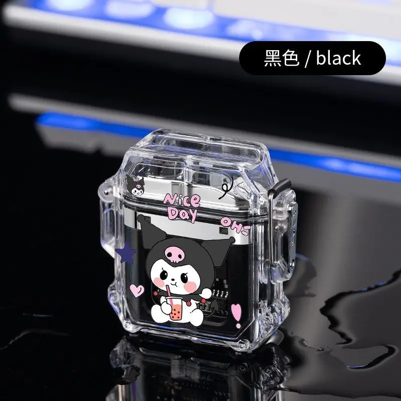 Cute Kuromi Lighter waterproof rechargeable lighter high-value creative personality transparent lighter double arc windproof
Cute Kuromi Lighter waterproof rechargeable lighter high-value creative personality transparent lighter double arc windproof