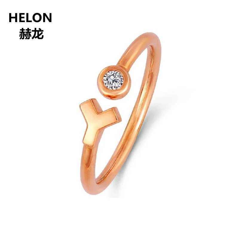

0.019ct SI/H Full Cut Natural Diamonds Engagement Ring Solid 14k Rose Gold Anniversary Wedding Band Jewelry Women Ring
