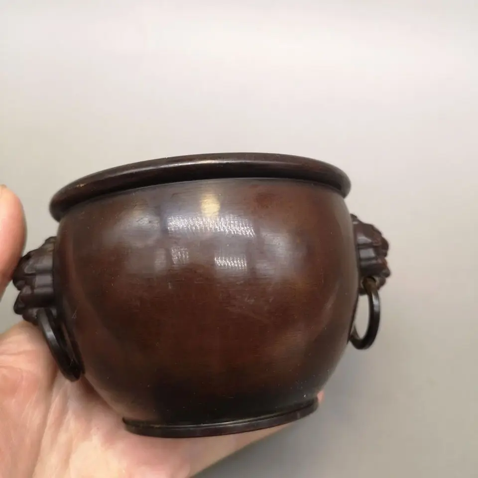 Pure copper cylinder Forbidden City double lion earring cylinder antique brass incense burner lion ear cylinder
Pure copper cylinder Forbidden City double lion earring cylinder antique brass incense burner lion ear cylinder