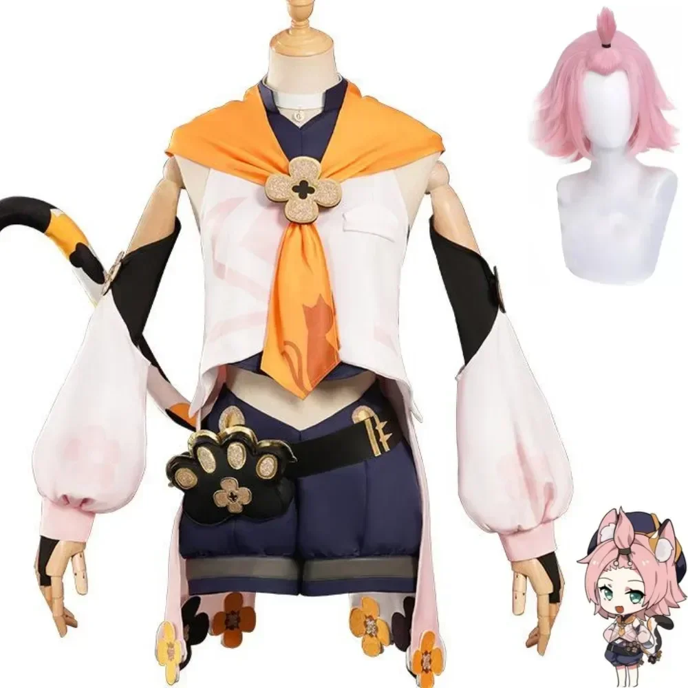 Anime Game Genshin Impact Diona Kätzlein Cosplay Costume Cat's Tail Tavern Wig Uniform Full Set Woman Kawaii Halloween Suit
Anime Game Genshin Impact Diona Kätzlein Cosplay Costume Cat's Tail Tavern Wig Uniform Full Set Woman Kawaii Halloween Suit