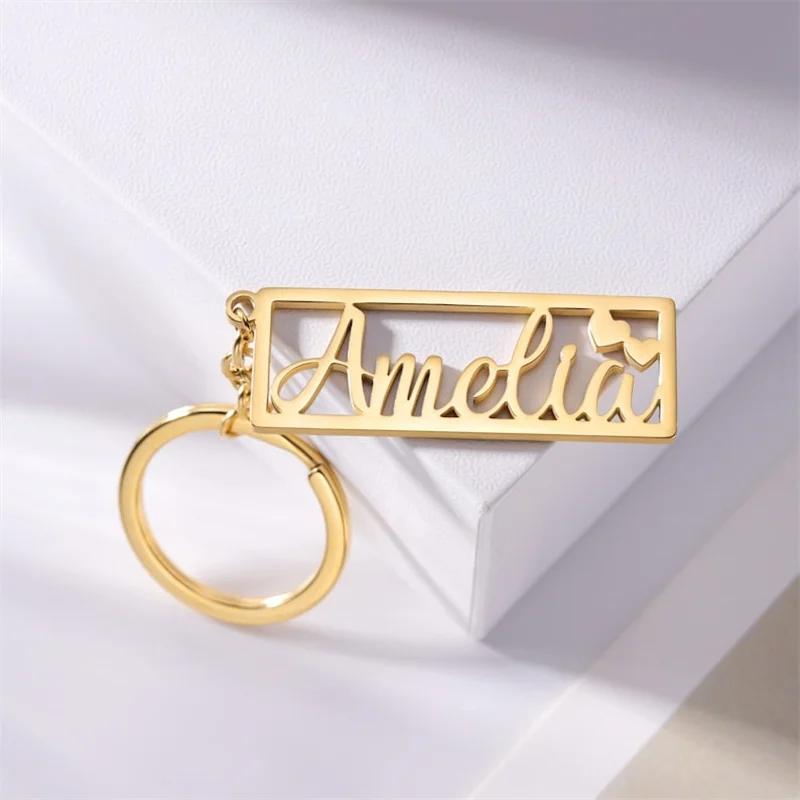 Personalized Name Keychain Customized Letter Logo Key Chain Stainless Steel Name Rectangular Keychains Exquisite Gift for Family
Personalized Name Keychain Customized Letter Logo Key Chain Stainless Steel Name Rectangular Keychains Exquisite Gift for Family