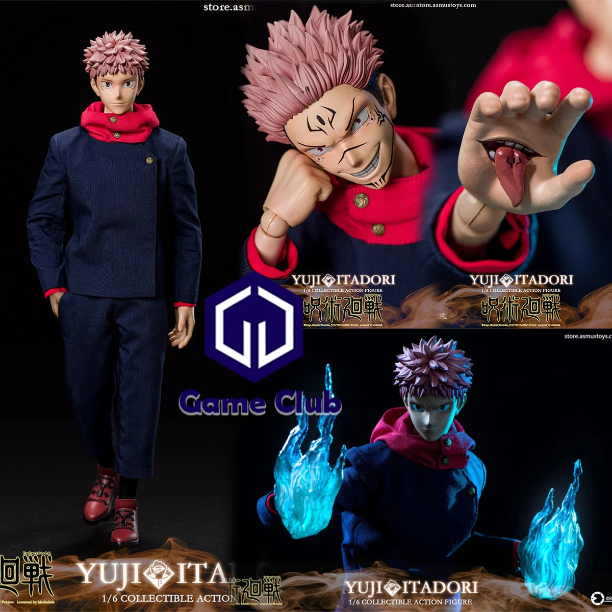 

Original Asmus Toys JJKS02A 1/6 Japan Anime Jujutsu Kaisen Itadori Yuji Model Full Set 12" Male Action Figure for Fans Gifts