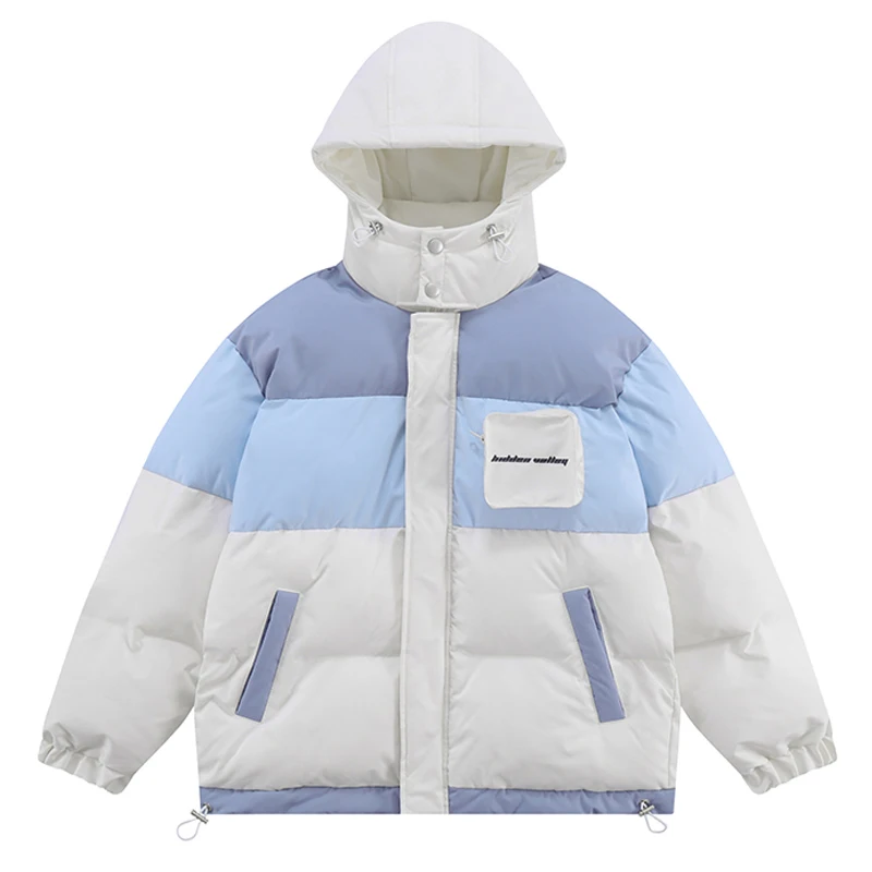 Patchwork Down Jacket Mens Winter Long Sleeve Casual Thick Outerwear Streetwear Pocket Warm Hooded Jacket Men Clothing Unisex
Patchwork Down Jacket Mens Winter Long Sleeve Casual Thick Outerwear Streetwear Pocket Warm Hooded Jacket Men Clothing Unisex