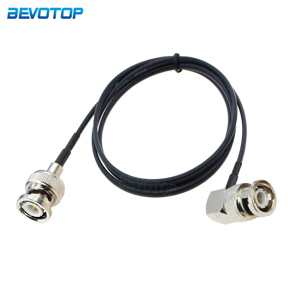 

BNC Male to BNC Male 90 Degree Connector Cable RG-174 50 Ohm Pigtail RF Coaxial Extension Cord Jumper for CCTV Camera 10cm-20m