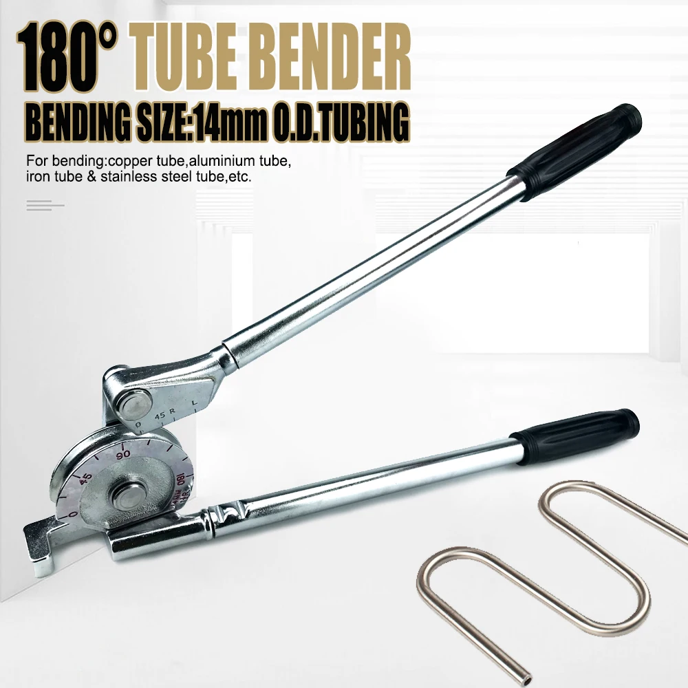 180 ° Tube Bender 14mm O.D.TUBING 0-180 Degrees Pipe Bender and Tube Bending Manual Machine Tools
180 ° Tube Bender 14mm O.D.TUBING 0-180 Degrees Pipe Bender and Tube Bending Manual Machine Tools