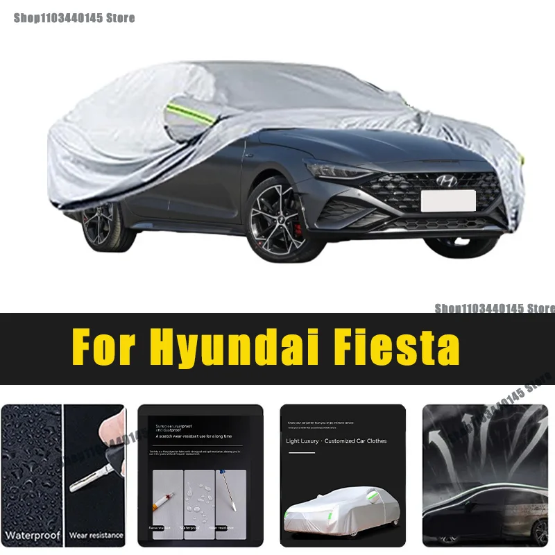 

Full Car Covers Outdoor Sun UV Protection Dust Rain Snow Oxford cover Protective For Hyundai Fiesta Accessories