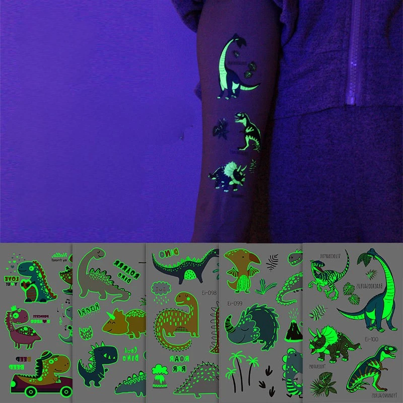 Size:12x7.5cm New Nightlight Tattoos Waterproof Cartoon Dinosaur Children's Temporary Tattoos Sticker
Size:12x7.5cm New Nightlight Tattoos Waterproof Cartoon Dinosaur Children's Temporary Tattoos Sticker