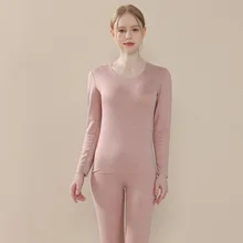 Womens Thermal Underwear Sets Solid 2022 Winter Clothes Seamless Thick Double Layer Warm Lingerie Female Thermal Clothing Suit