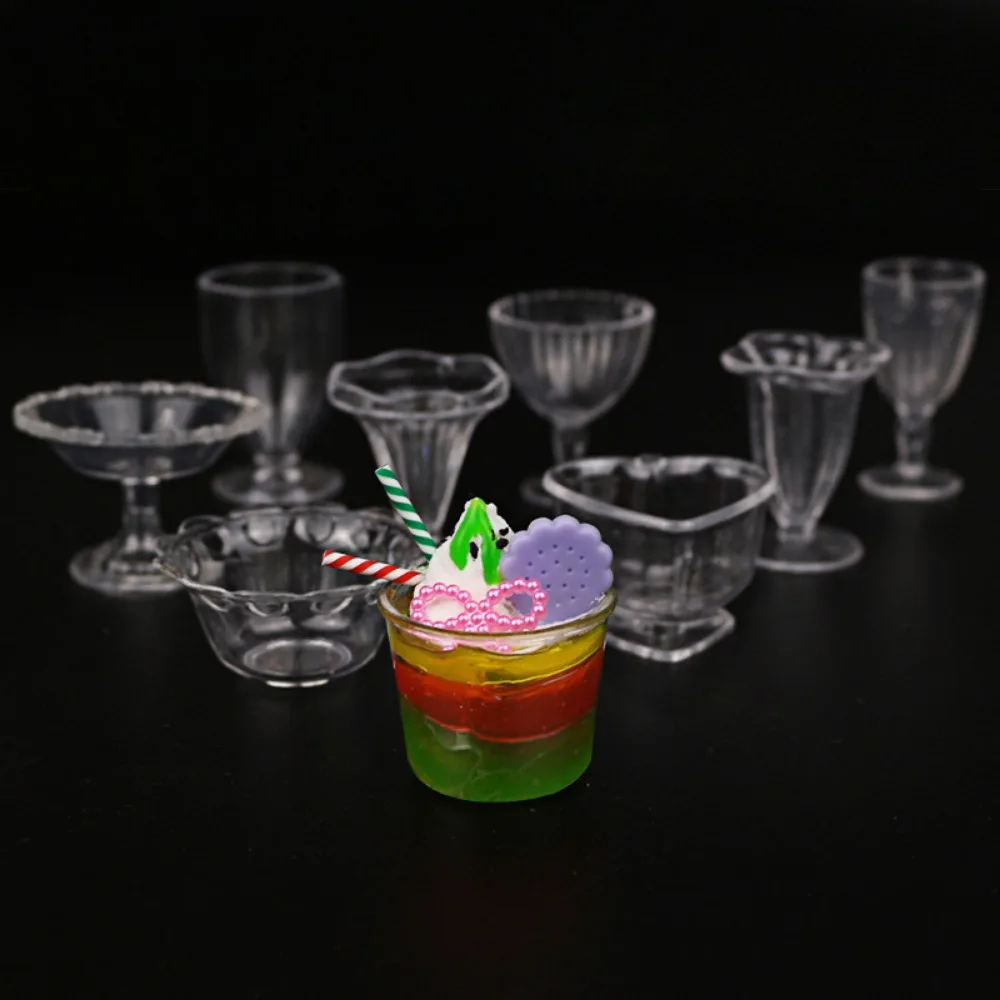 

17Pcs/Set 1:12 Dollhouse Mini Transparent DIY Pretend Play Kitchenware Toy Drink Cups Dish Tableware Miniatures