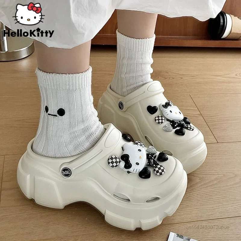 Сандалии Sanrio Y2k женские на платформе, роскошные дизайнерские туфли с дырками, Мультяшные аксессуары, модные тапочки на высоком каблуке
Сандалии Sanrio Y2k женские на платформе, роскошные дизайнерские туфли с дырками, Мультяшные аксессуары, модные тапочки на высоком каблуке