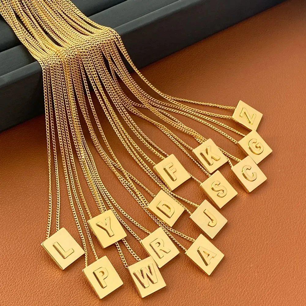 Trend famous brand designer classic letter pendant square 24K gold plated necklace luxury jewelry gifts
Trend famous brand designer classic letter pendant square 24K gold plated necklace luxury jewelry gifts
