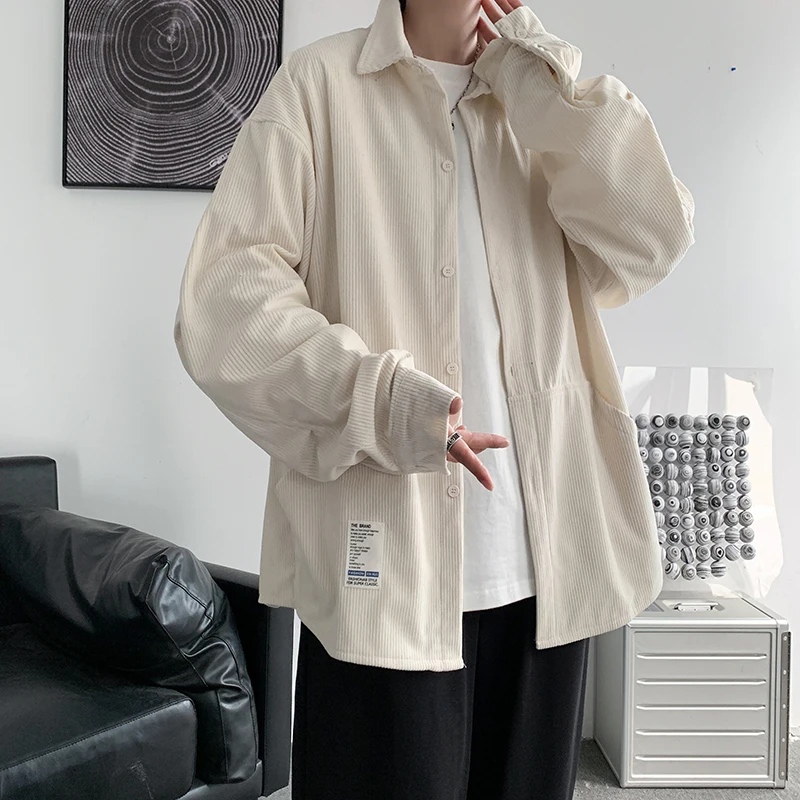 Vintage Corduroy Long-sleeved Shirt Men Autumn Winter Korean Style Oversized Women Shirts Handsome Button Jacket
Vintage Corduroy Long-sleeved Shirt Men Autumn Winter Korean Style Oversized Women Shirts Handsome Button Jacket