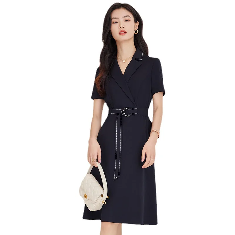 Elegant Dresses With Belt for Women Business Work Wear Summer Short Sleeve Formal OL Styles Professional Ladies Vestidos Tops
Elegant Dresses With Belt for Women Business Work Wear Summer Short Sleeve Formal OL Styles Professional Ladies Vestidos Tops