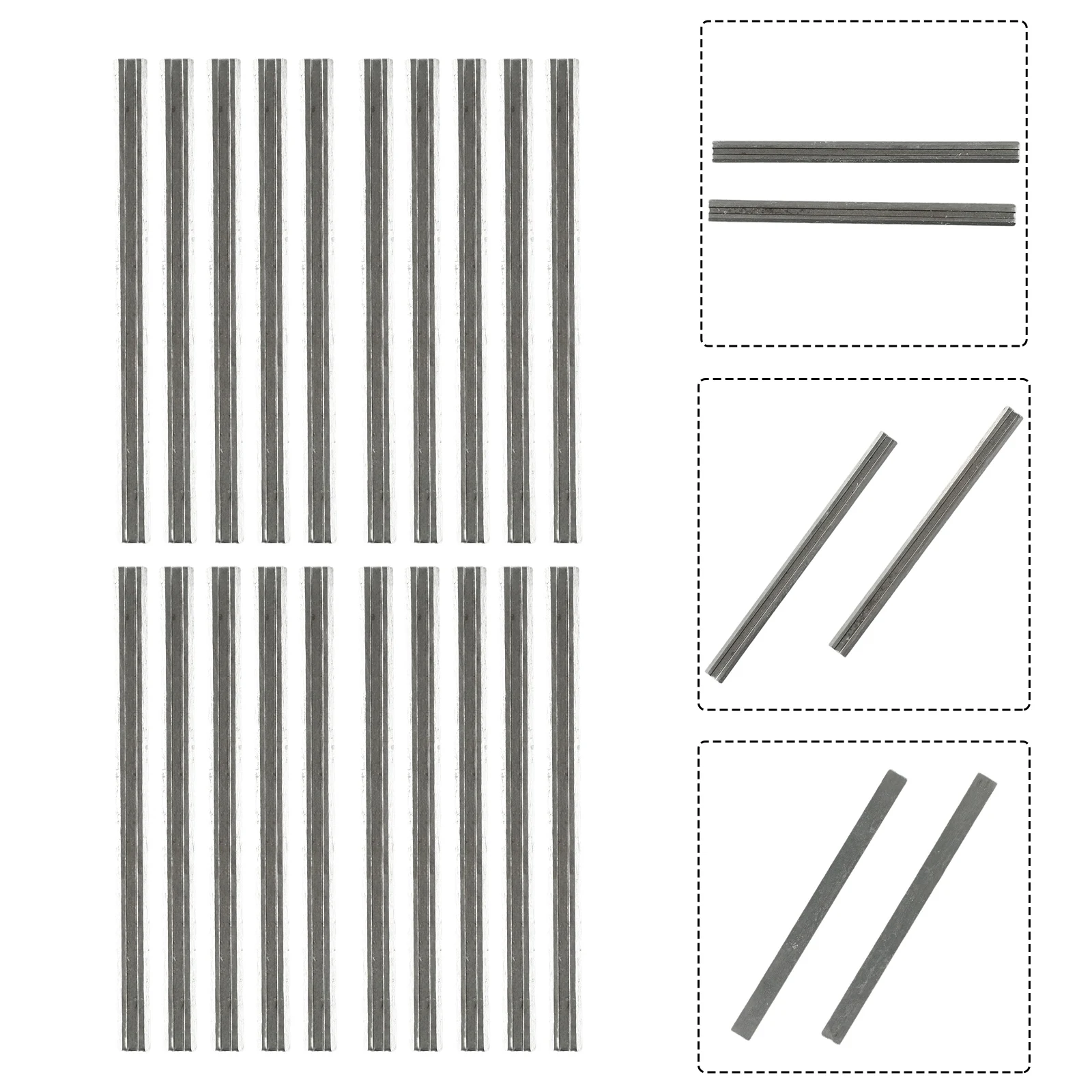 20pcs 82mm HSS Electric Planer Blades Reversible Design Tungsten Carbide Tip Extended Blade Life Woodworking Essential
20pcs 82mm HSS Electric Planer Blades Reversible Design Tungsten Carbide Tip Extended Blade Life Woodworking Essential
