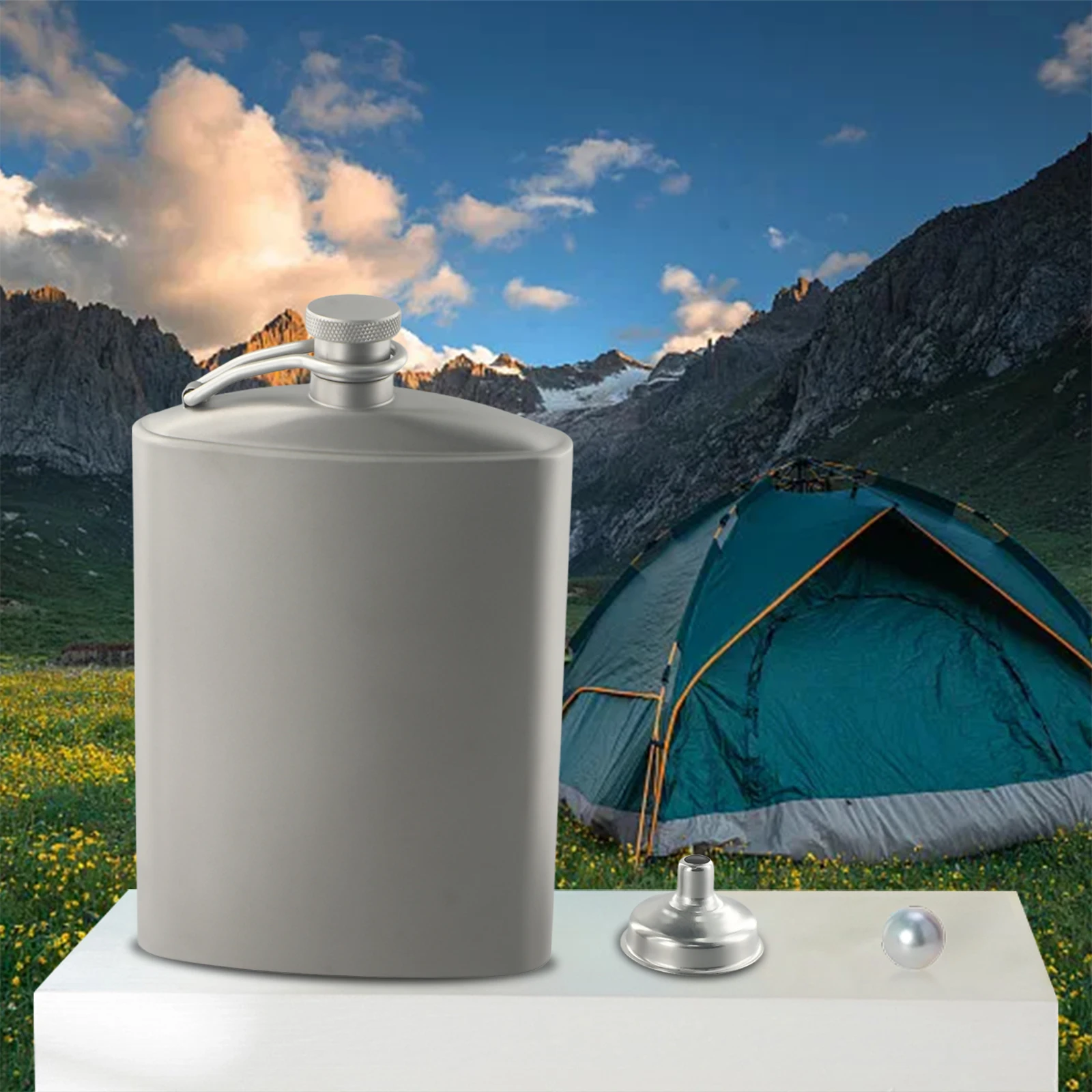 1pc Flask Titanium 200ml/260ml Acid Alkali Resistant Corrosion-resistant Never Rust Built-in Silicone Pad For Outdoor Activities
1pc Flask Titanium 200ml/260ml Acid Alkali Resistant Corrosion-resistant Never Rust Built-in Silicone Pad For Outdoor Activities