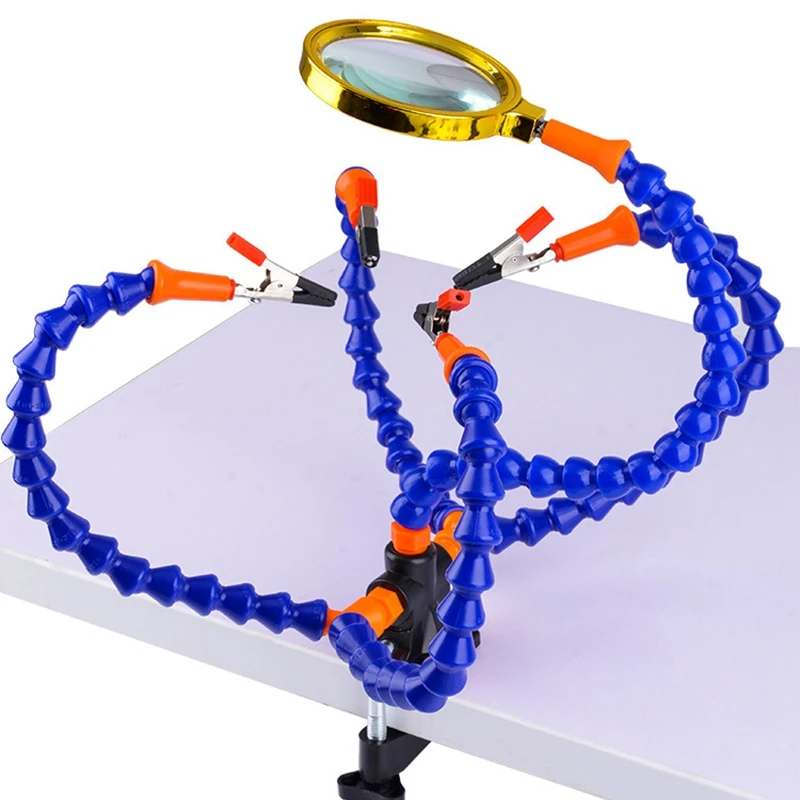F50 Bench Vise Table Clamp Soldering Station With 5Pc Flexible Arms Soldering Iron Holder Pcb Welding Repair Third Hand Tool
F50 Bench Vise Table Clamp Soldering Station With 5Pc Flexible Arms Soldering Iron Holder Pcb Welding Repair Third Hand Tool