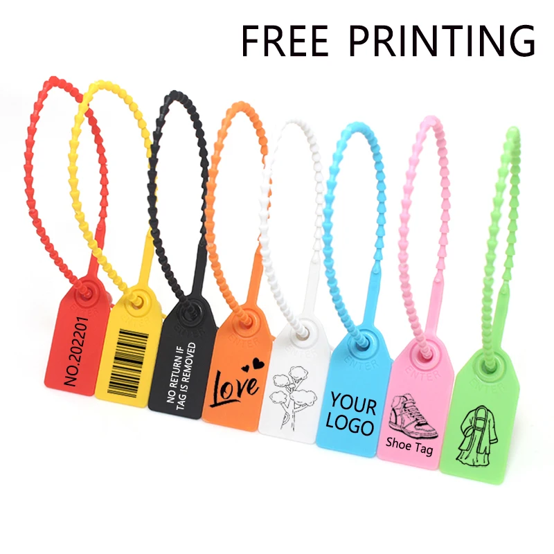 100Pcs Custom Print Hang Beaded Plastic Cable Zip Ties Garment Clothing Shoe Bag Security Brand Logo Tag Label Seal 250mm/9.8"
100Pcs Custom Print Hang Beaded Plastic Cable Zip Ties Garment Clothing Shoe Bag Security Brand Logo Tag Label Seal 250mm/9.8"