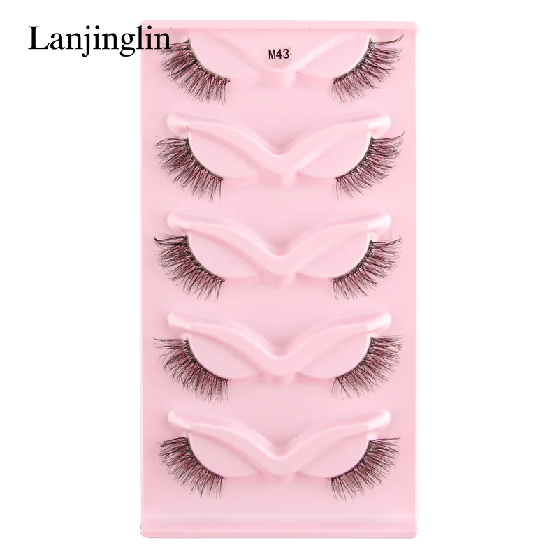 Lanjinglin 3/5/10 Pairs Cat Eye Lashes Soft Natural Look False Eyelashes Mink Eyelashes Hot Selling 3D Curly Eyelashes Makeup 7 S232eeecb1c624a0a9da45c7a379cab9ck