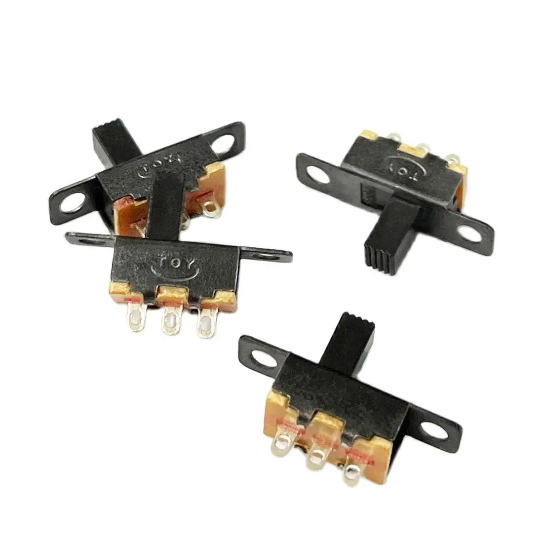 

100pcs On-off Slide Switch Mounting Switches Mini Micro Electronic Button 3 pins 2 Positions Tansverse Handle Key Wholesale