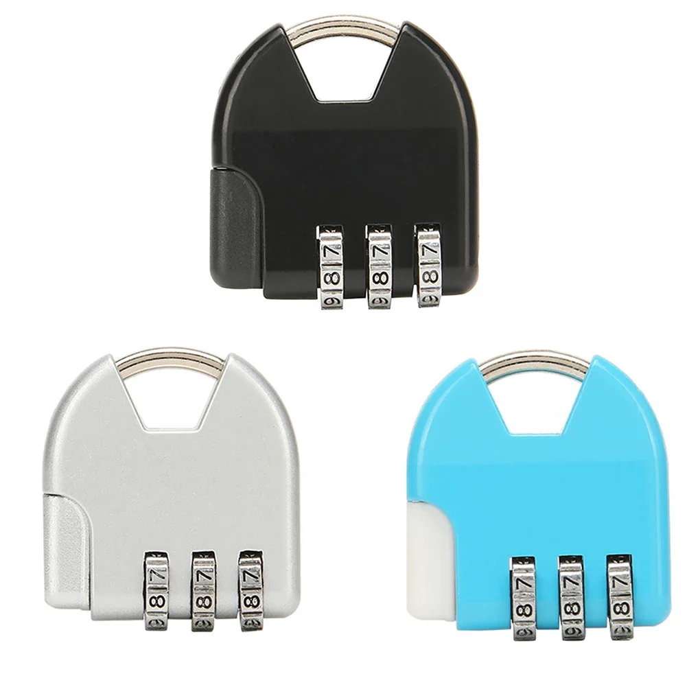 

Mini Luggage Password Padlock Zinc Alloy 3-Digit Code Luggage Password Padlock Anti-Theft Drawer Storage Box Combination Locks