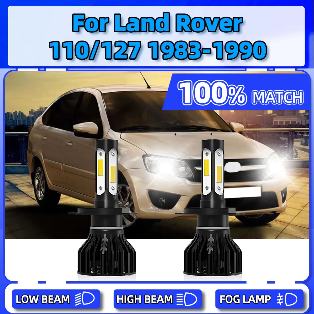 

2Pcs LED Headlight Bulbs H4 Car Head Lamps 20000LM Auto Headlamps For Land Rover 110 127 1983 1984 1985 1986 1987 1988 1989 1990