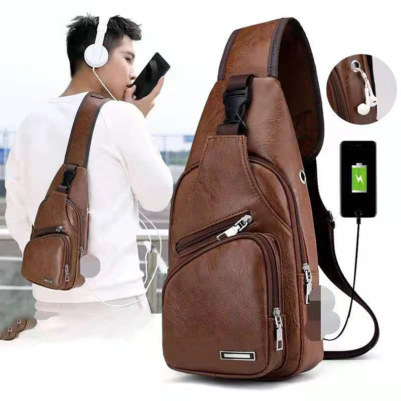 Men Chest Bag Pu Leather Outdoor Waterproof With USB Charging Earphone Hole Fashion Messenger Shoulder Bag For Male
Men Chest Bag Pu Leather Outdoor Waterproof With USB Charging Earphone Hole Fashion Messenger Shoulder Bag For Male
