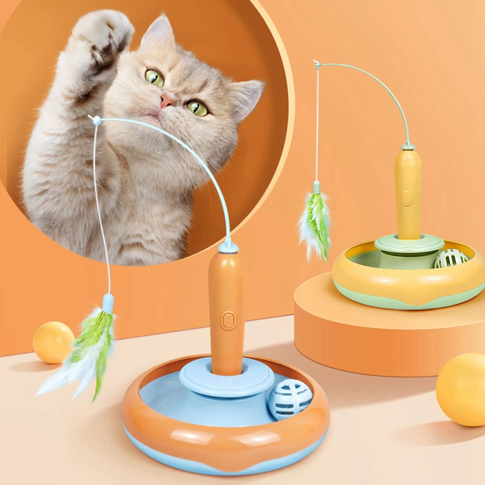 Smart Cat Toy 3 In 1 Automatic Interactive Cat Toy 360° Rotation Electric Indoor Kitten Toys Fluttering Feather Track Bell Balls
Smart Cat Toy 3 In 1 Automatic Interactive Cat Toy 360° Rotation Electric Indoor Kitten Toys Fluttering Feather Track Bell Balls