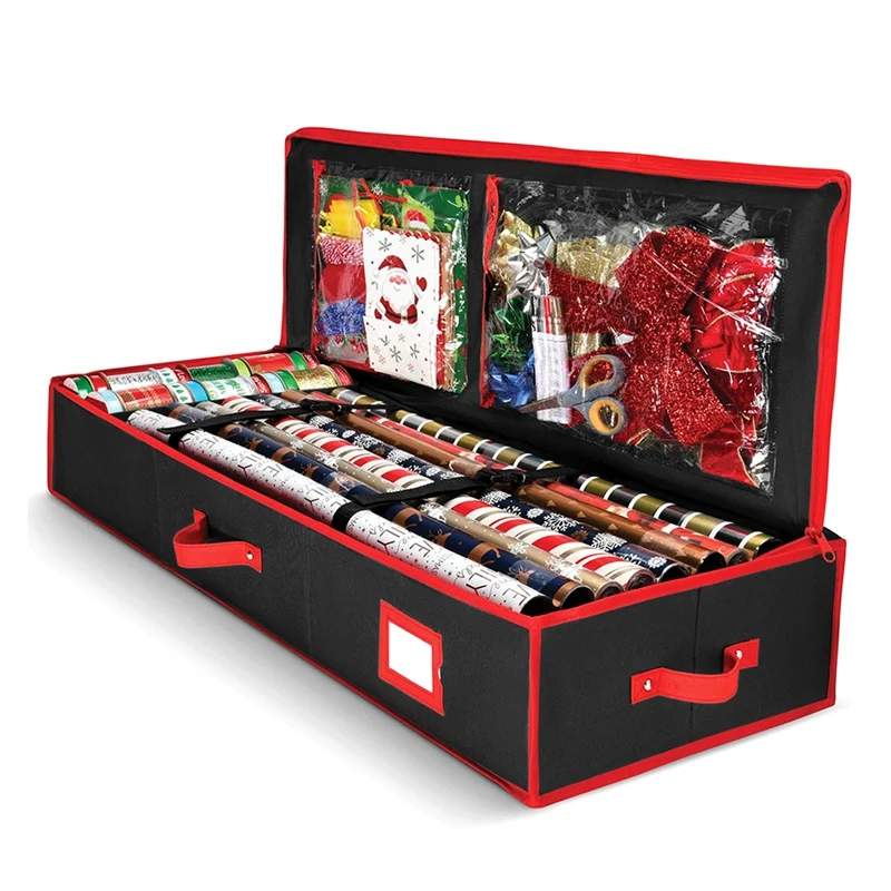 Gift Wrap Organizer Bag Wrapping Paper Storage Bag Useful Pockets For Xmas Accessories Underbed Storage For Decorations
Gift Wrap Organizer Bag Wrapping Paper Storage Bag Useful Pockets For Xmas Accessories Underbed Storage For Decorations