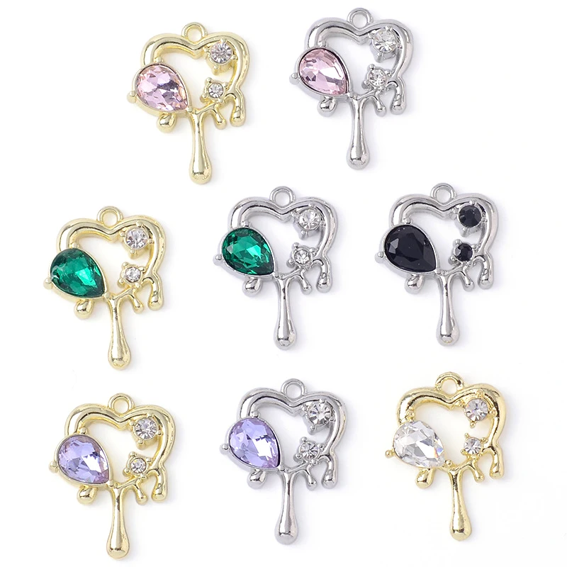 WZNB 10Pcs Hearts Frame With Waterdrop Crystal Charms Alloy Pendant for Jewelry Making Diy Earring Necklace Accessories Material
WZNB 10Pcs Hearts Frame With Waterdrop Crystal Charms Alloy Pendant for Jewelry Making Diy Earring Necklace Accessories Material