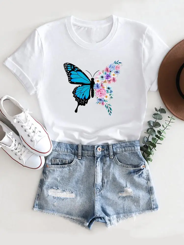 Flower Butterfly Trend 90s Graphic T Shirt Summer Short Sleeve Women T-shirt Female Top Print Casual Clothing Fashion Tee
Flower Butterfly Trend 90s Graphic T Shirt Summer Short Sleeve Women T-shirt Female Top Print Casual Clothing Fashion Tee