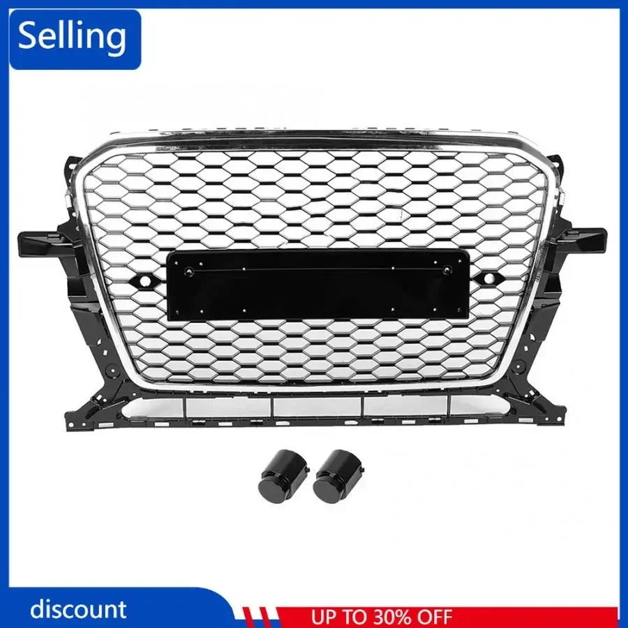 

For SQ5 Style Car Front Bumper Mesh Grille Grill for Audi Q5/SQ5 8R 2013 2014 2015 2016 2017 car accessories fast ship
