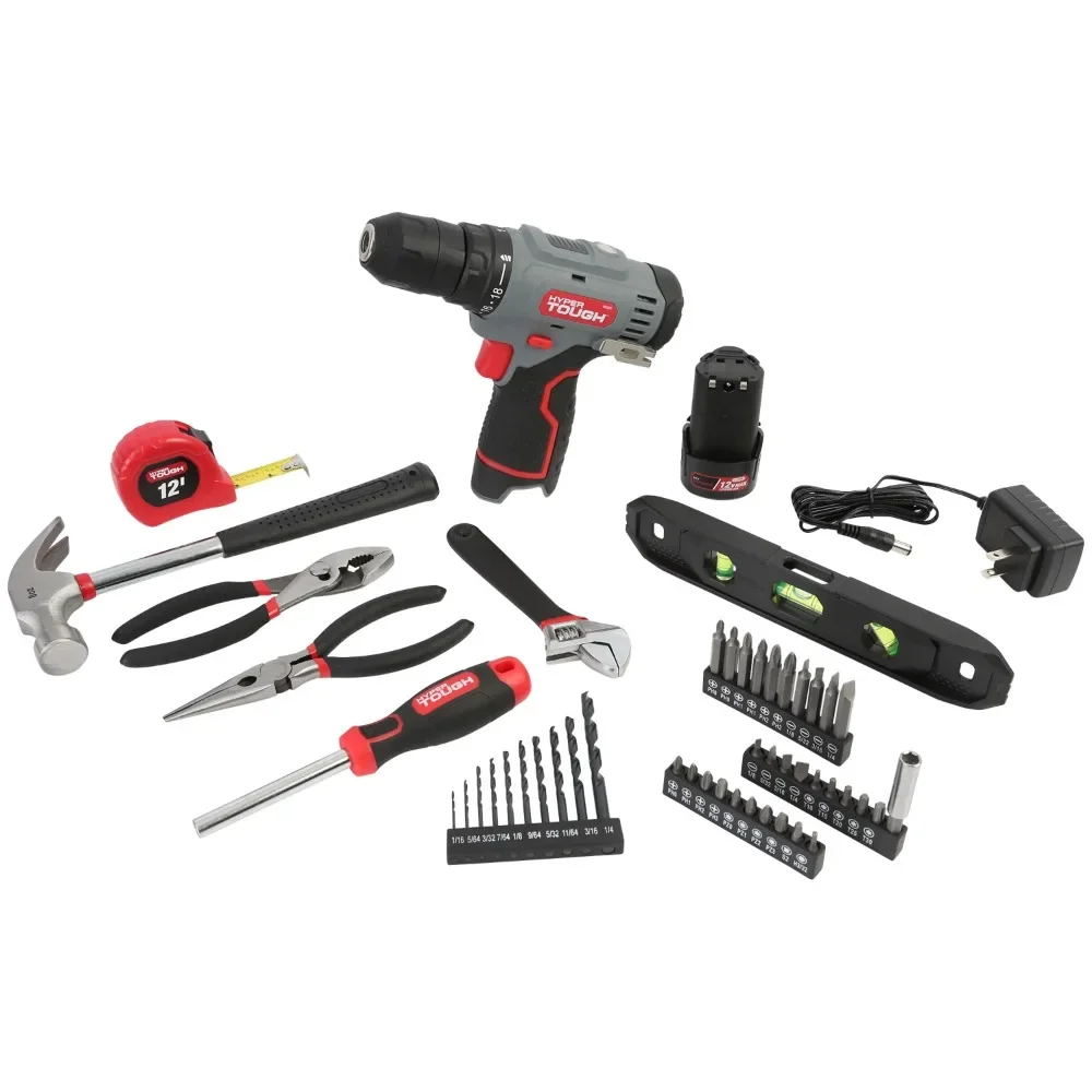 

12V Max* 50-Piece Project Kit with Lit-Ion Cordless 3/8-in Drill Driver and 1.5Ah Battery, 99312 power tools drill