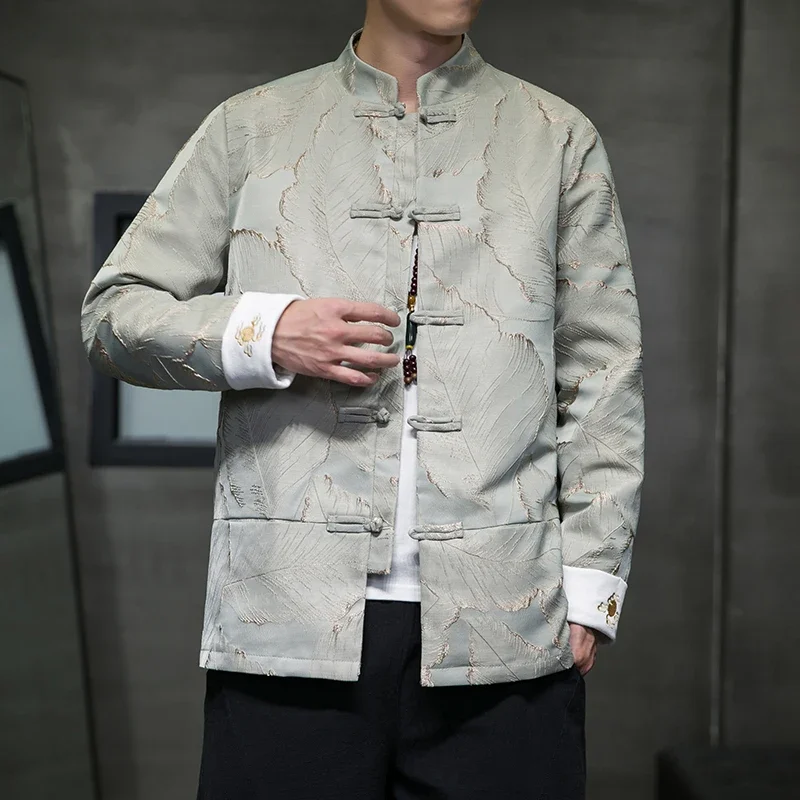 New Chinese Tang Suit Chinese Style Men's Embroidery Zhongshan Improved Hanfu Disc Buckle Stand-up Collar Jacket Jacket
New Chinese Tang Suit Chinese Style Men's Embroidery Zhongshan Improved Hanfu Disc Buckle Stand-up Collar Jacket Jacket