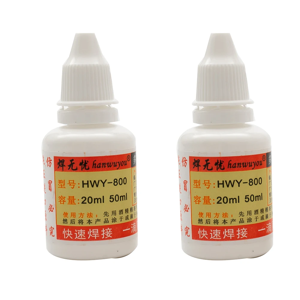 2 Bottles Stainless Steel Flux Liquid Quick Welding Solder Tool Soldering Paste Practical Durable Hot Hot sale New
2 Bottles Stainless Steel Flux Liquid Quick Welding Solder Tool Soldering Paste Practical Durable Hot Hot sale New