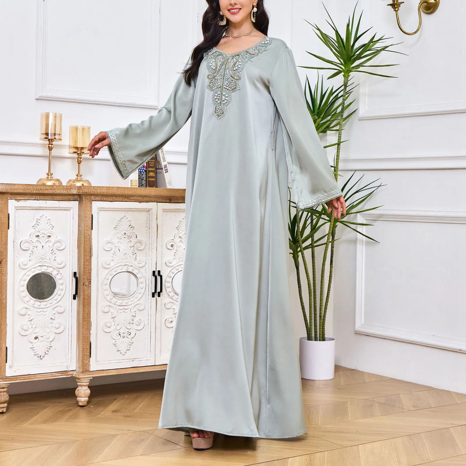 

Дубай арабский Ид мусульманское жаккардовое платье для женщин Средний Восток абайя элегантные вечерние платья мусульманское длинное платье Дубай турецкий