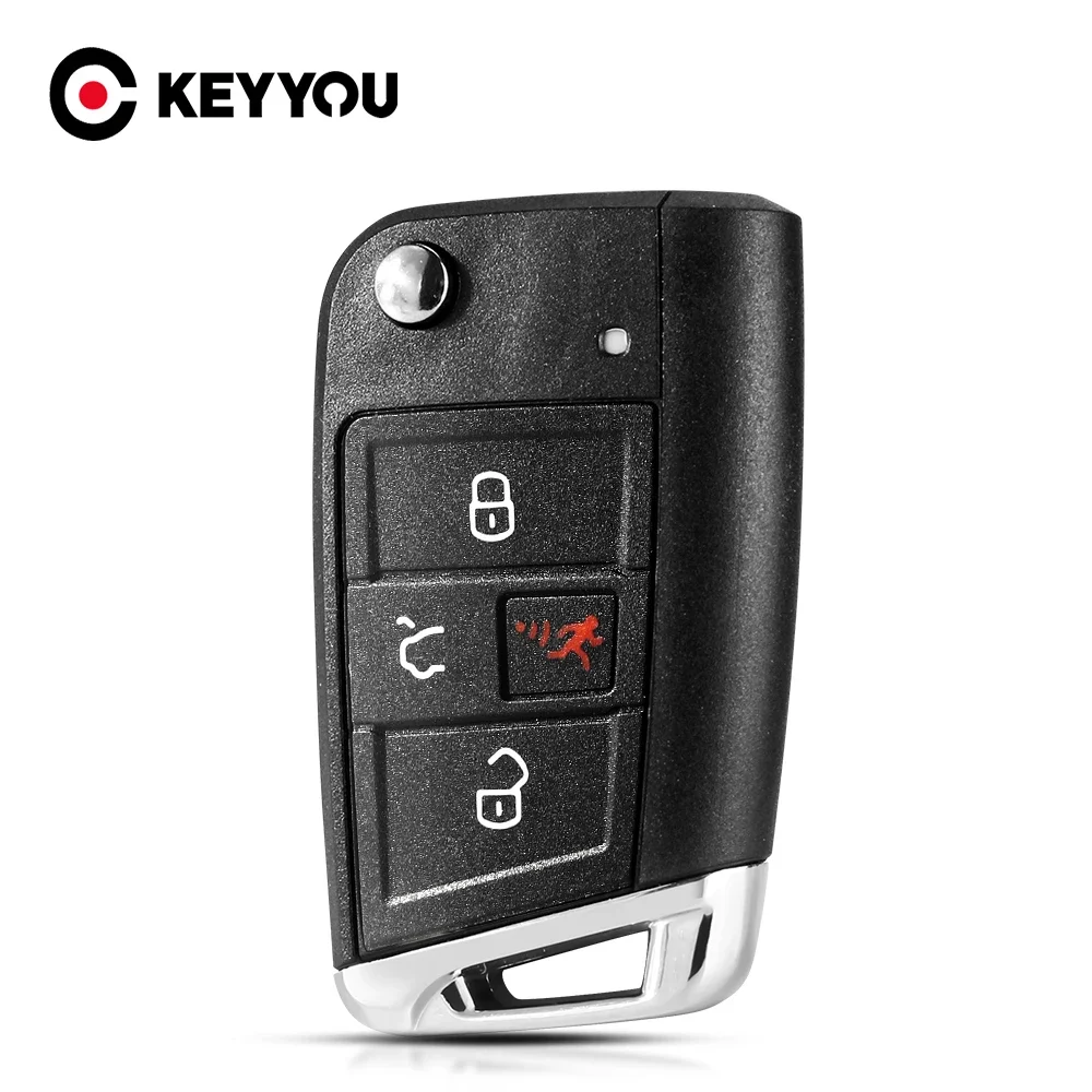 

KEYYOU 4 Buttons Remote Car Key Case Shell For Volkswagen VW Golf 7 Beetle Jetta Bora Passat Polo Tiguan HU66 HU162T