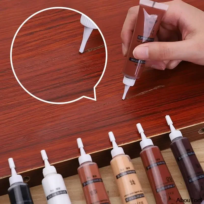 

Wooden Furniture Touch Up Tool Set DIY Wood Product Scratch Filler Remover Marker Pen Wax Repair Fast Repair Paste Wood Floor