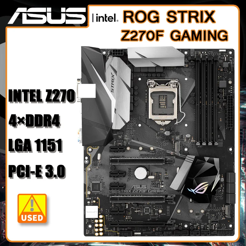 

LGA 1151 Motherboard ASUS ROG STRIX Z270F GAMING DDR4 64GB PCI-E 3.0 M.2 PCI-E 3.0 M.2 USB3.1 SATA III ATX