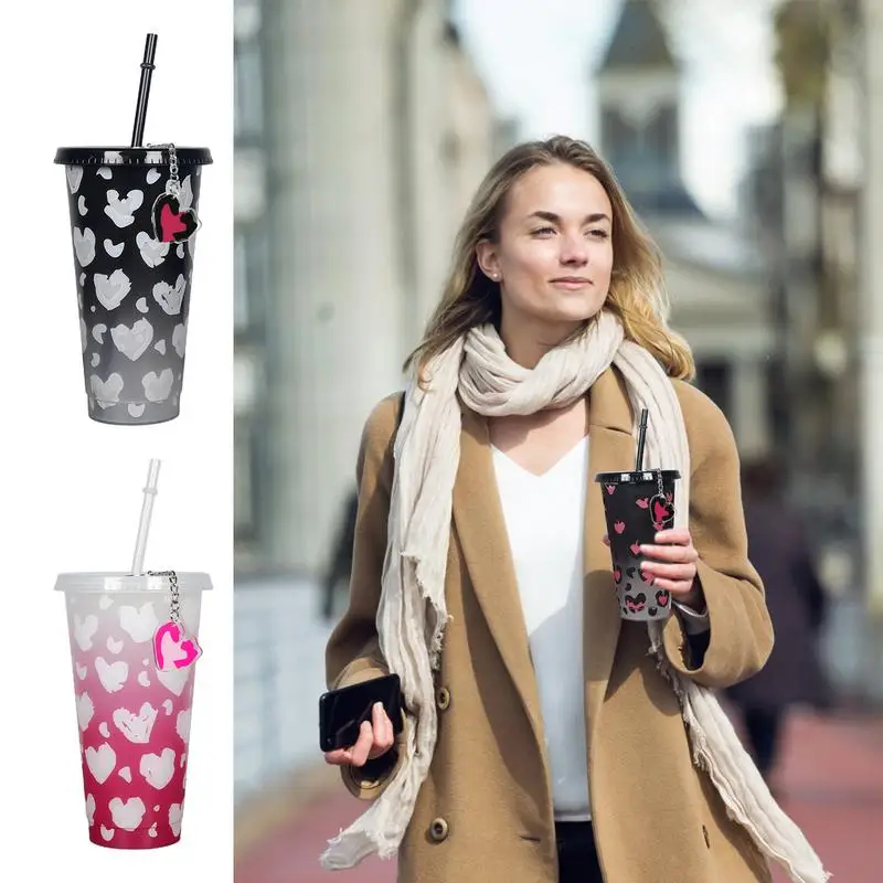 Color Changing Cups Temperature-Sensitive Color-Changing Cup with Lids and Straws Large Tumbler Coffee Mug with Keychain
Color Changing Cups Temperature-Sensitive Color-Changing Cup with Lids and Straws Large Tumbler Coffee Mug with Keychain