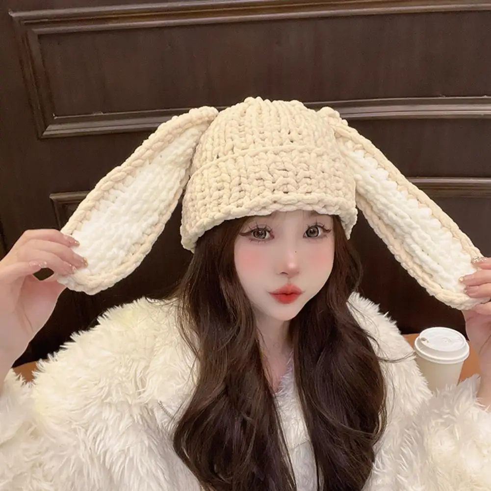 Kawaii Women Winter Warm Hat Long Bunny Ear Decor Knitted High Elasticity Warm Thick Soft Ear Protection Windproof Lady Cap
Kawaii Women Winter Warm Hat Long Bunny Ear Decor Knitted High Elasticity Warm Thick Soft Ear Protection Windproof Lady Cap